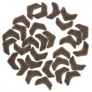 Chevron Duo Beads 10x4mm - Jet matt bronze